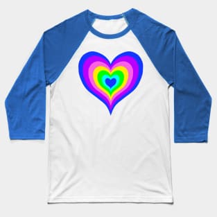 Rainbow y2k Aesthetic Hearts Baseball T-Shirt